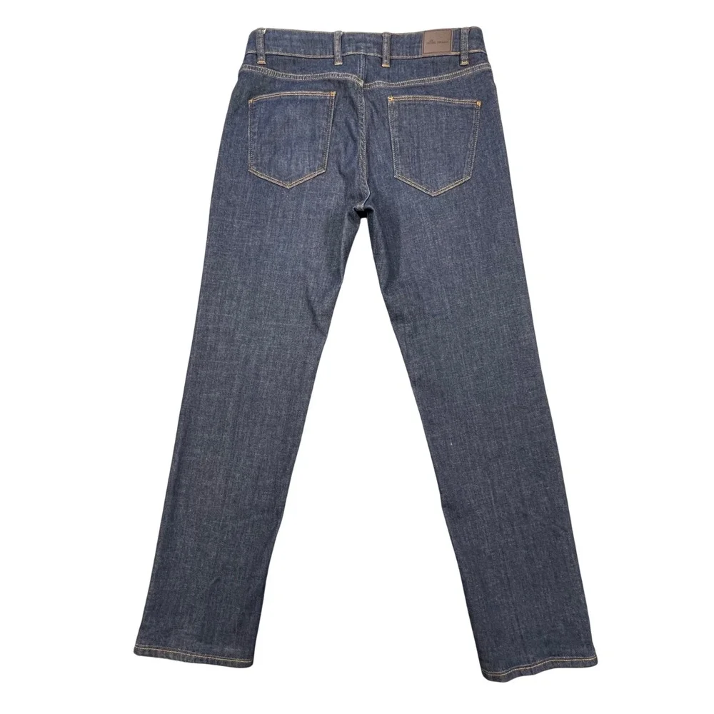 Peter Millar Blue Stretch Straight Leg Cotton Blend Denim Jeans Mens 32 Preppy